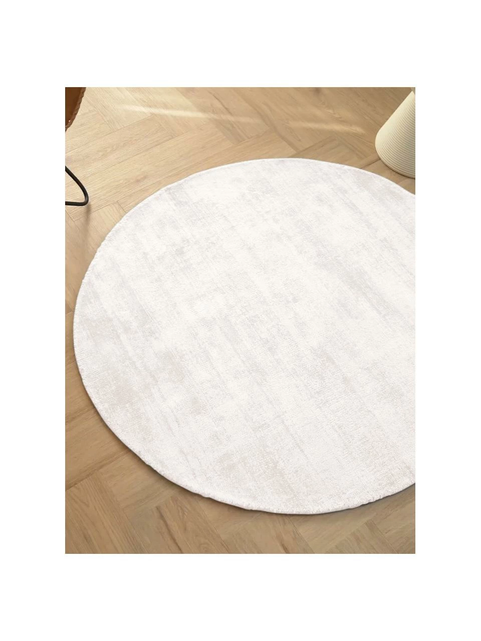 Grosses soldes 🔔 Westwing Collection Tapis rond tissé main blanc ivoire Jane, Ø 120 cm (taille S) 🔥 – Image 2