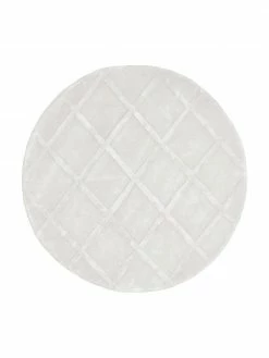 Le moins cher 🔔 Westwing Collection Tapis rond tufté à la main gris argent en viscose Shiny, Ø 120 cm (taille S) 😀