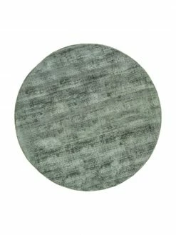 Promo 🤩 Westwing Collection Tapis rond vert en viscose tissé main Jane, Ø 120 cm (taille S) 💯