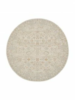 Coupon 🧨 Westwing Collection Tapis rond vintage chenille, tissé main Loire, Ø 120 cm (taille S) 🎁
