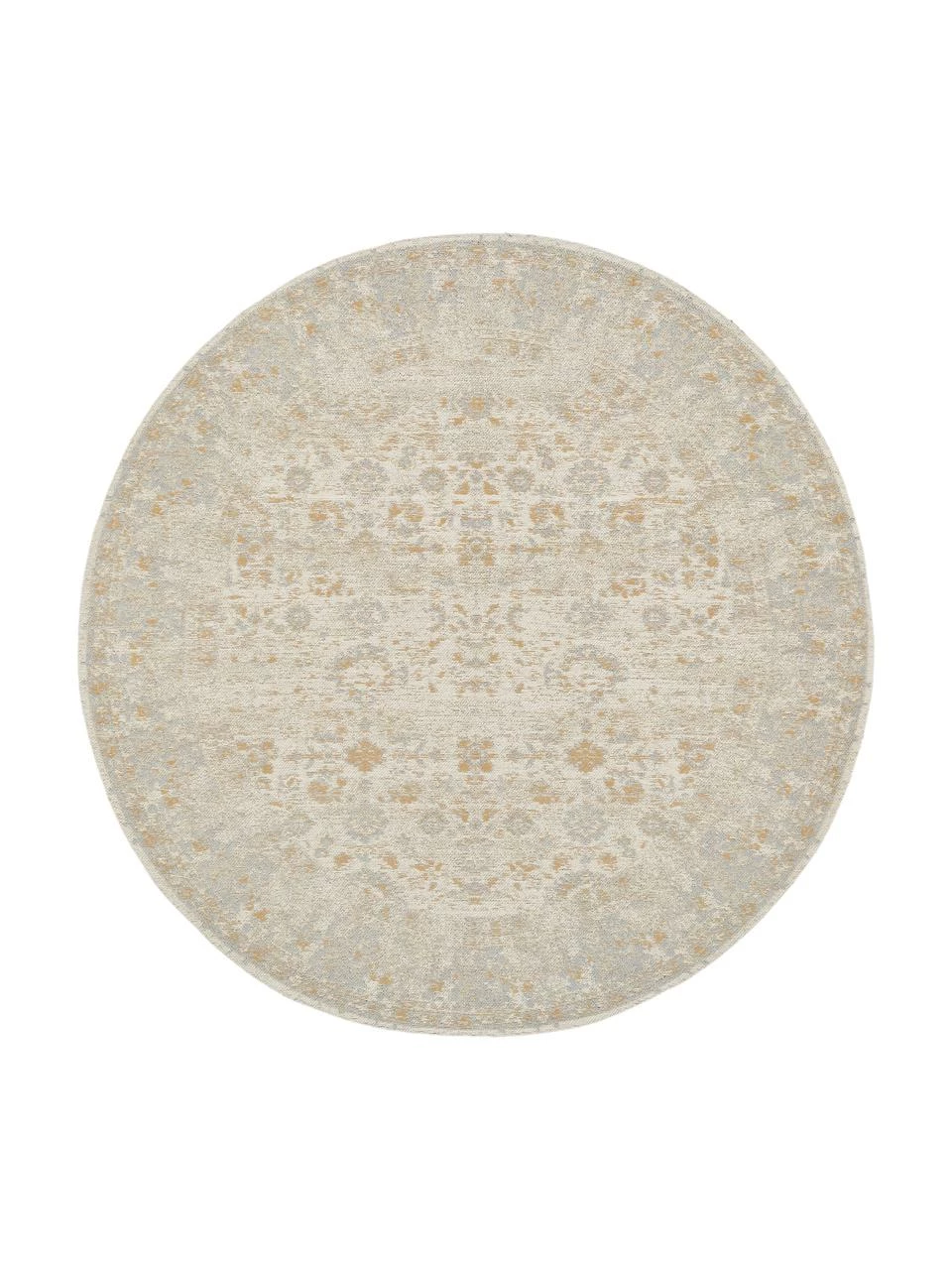 Coupon 🧨 Westwing Collection Tapis rond vintage chenille, tissé main Loire, Ø 120 cm (taille S) 🎁