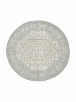 Meilleure vente 👏 Westwing Collection Tapis rond vintage chenille, tissé main Magalie, Ø 120 cm (taille S) ⌛