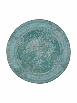Meilleur prix 🤩 The Rugworks Tapis rond vintage turquoise Palermo, Ø 150 cm (taille M) 🌟