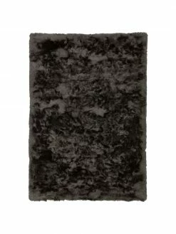 Grosses soldes 🎉 Westwing Collection Tapis shaggy gris foncé longs poils Jimmy, larg. 80 x long. 150 cm (taille XS) 😍