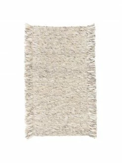 Nouveau ✨ Westwing Collection Tapis tissé à plat blanc cassé/beige/gris avec franges Bunko, larg. 80 x long. 150 cm (taille XS) 🔔