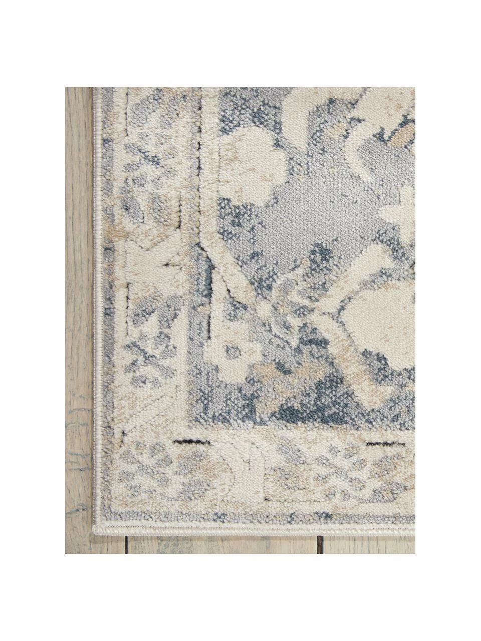 Bon marché ❤️ Tapis vintage bleu beige Malta, larg. 120 x long. 170 cm (taille S) 😍 – Image 3