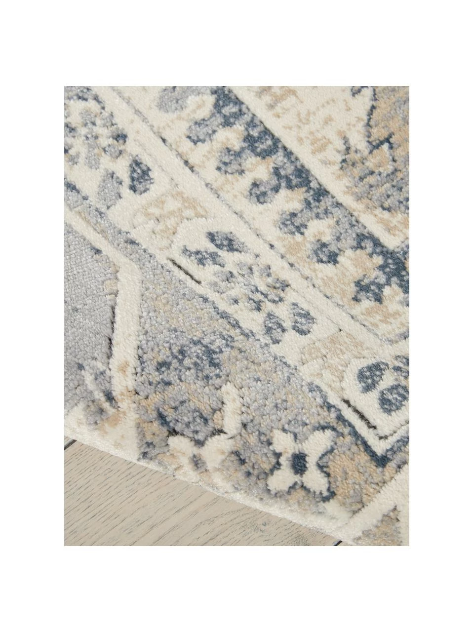 Bon marché ❤️ Tapis vintage bleu beige Malta, larg. 120 x long. 170 cm (taille S) 😍 – Image 4