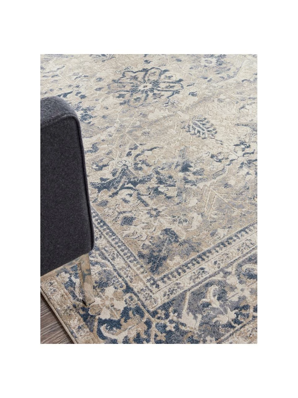 Bon marché ❤️ Tapis vintage bleu beige Malta, larg. 120 x long. 170 cm (taille S) 😍 – Image 6