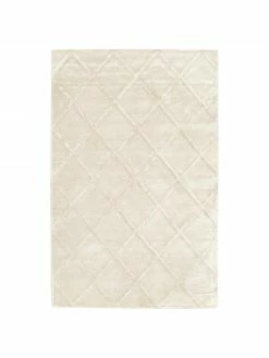 Meilleure affaire 😍 Westwing Collection Tapis viscose crème tufté main Shiny, larg. 80 x long. 150 cm (taille XS) ⌛